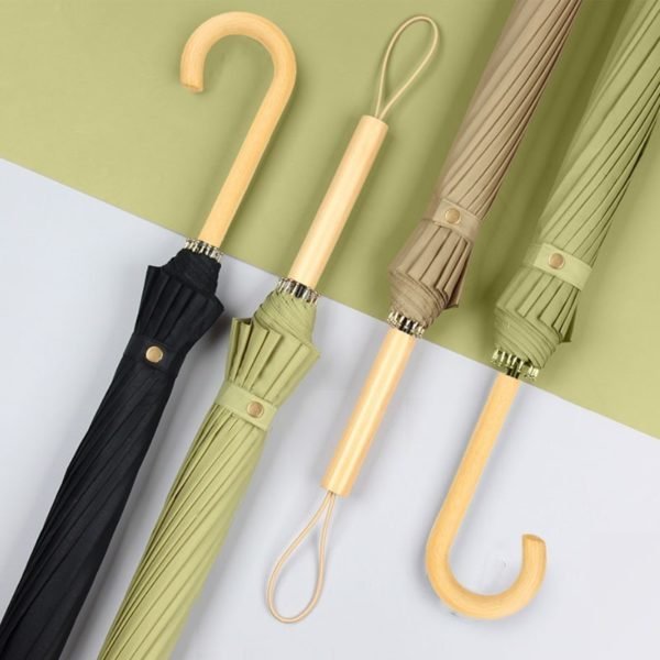 Long Wooden Handle Umbrella