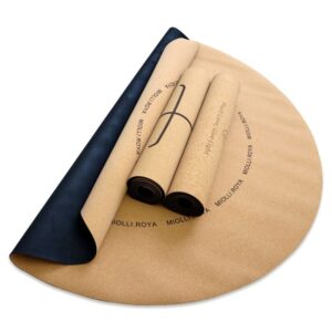 Round Cork and Natural Rubber Yoga Mat