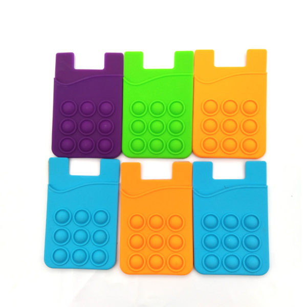 Popper Stress Ball Silicone Phone Wallet