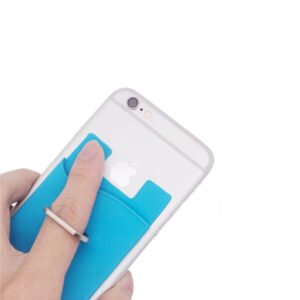 Silicone Cell Phone Wallet with Metal Ring