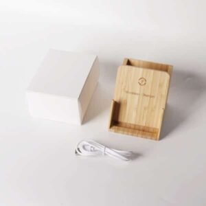 2-in-1 Bamboo Pen Holder Wireless Charger