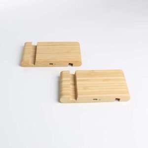 Bamboo Wireless Charger with Cell Phone Holder