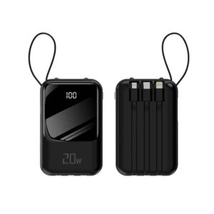 Mini Power Bank 20w Fast Charger With 4 Cables