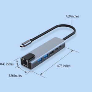 6 in 1 Laptop Docking Station Multiple Function Type C Hub