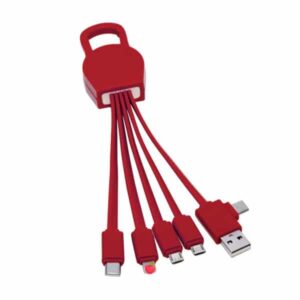 Creative 4-in-1 Keychain Charging Cable