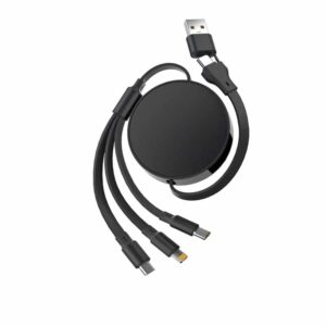 Stretchable 3 in 2 Fast Charging Cable