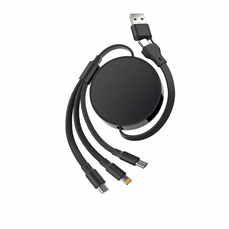 Stretchable 3 in 2 Fast Charging Cable