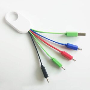 Multi Colors 5-in-1 Charging Cable Keychain