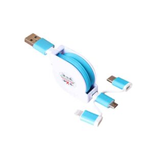 Mini Retractable 3-in-1 Multi-Function USB Charging Cable