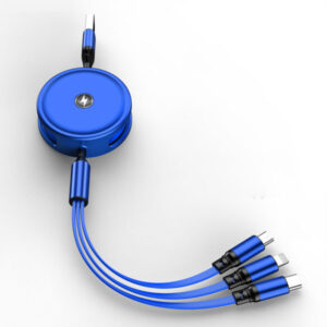 Multiple Colors 3-in-1 Retractable Charging Cable