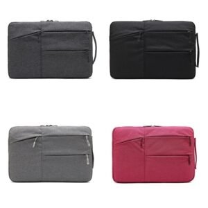 Oxford Fabric Multi-Pocket Fleece Laptop Sleeve
