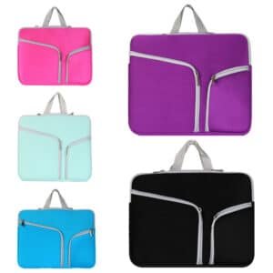 Felt Fabric Lock Button Laptop Sleeve