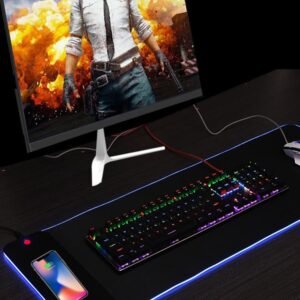 RGB Lighted Wireless Charging Gaming Mouse Pad