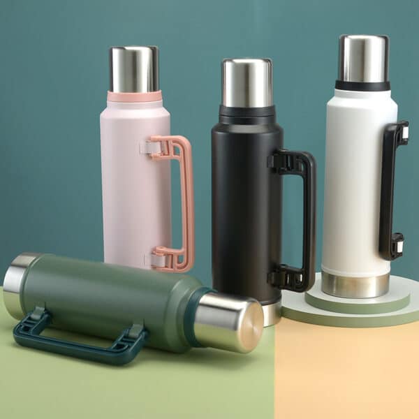 Portable Vacuum Insulated Bottle with Handle