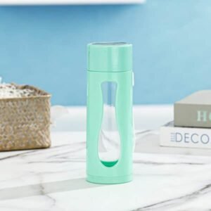 Double Layer Portable Corded Plastic Glass Bottle 10OZ
