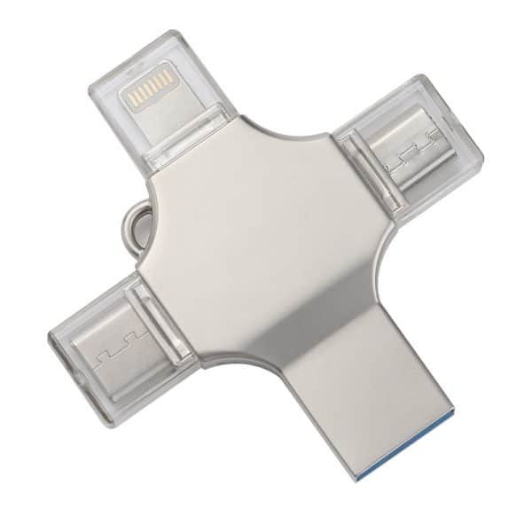 Multi-Function 4-in-1 Metal USB Flash Drive