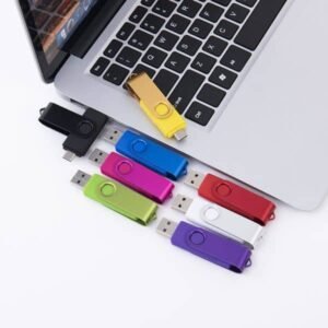 Colorful Double-Head Rotating USB Flash Drive