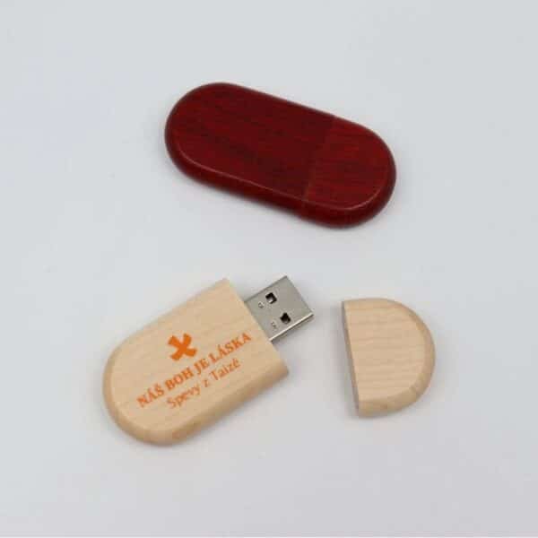 Oval Wooden USB Flash Drive