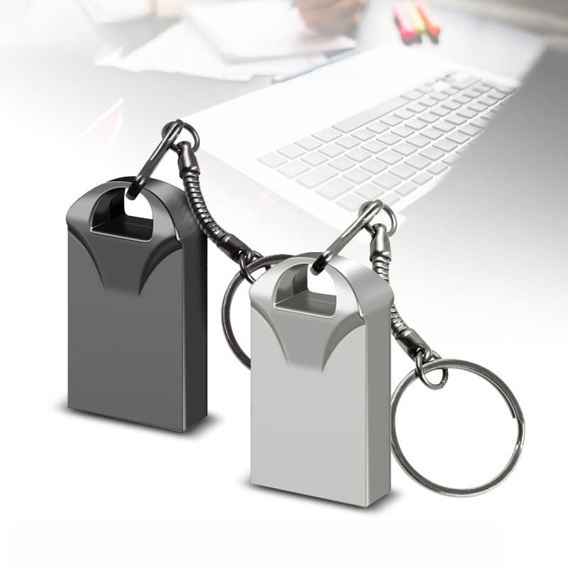 Mini Metal USB Flash Drive with Key Ring-8GB