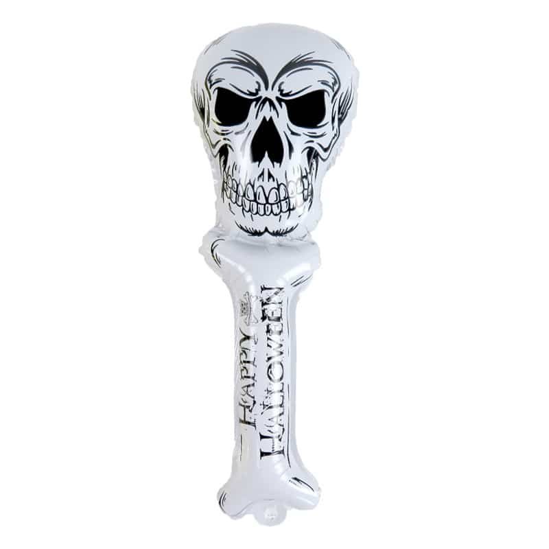 Skeleton Holding Inflatable Stick