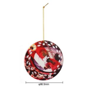 Round Perforated Ceramic Christmas Ornament