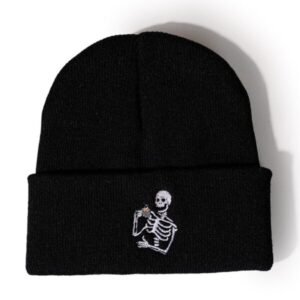 Halloween Horror Skull Series Embroidered Knitted Hat
