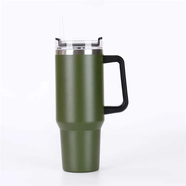 Tumbler With Handle Straw Lid 30oz.