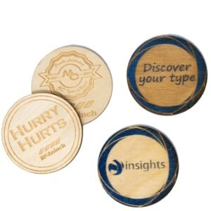 Wood Poker Chips with Logo