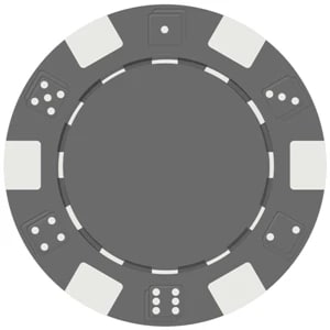 Dice Style Poker Chip with 1 Side Imprint (10 Colors) with Logo