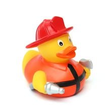PVC Fire-fighting Duck Shaped Bath Toys