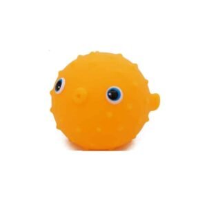 PVC Orange Sea Urchin Shaped Bath Toys
