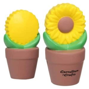 Squishy Sunflower in Pot Stress Ball