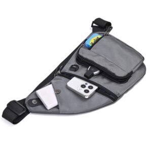 Curved Zipper Multi-Layer Pocket Fanny Pack