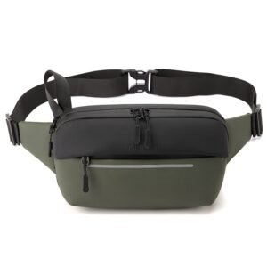 Handled Multi-Pocket PU-Coated Fanny Pack