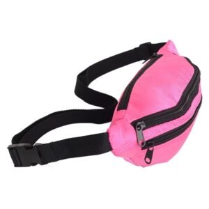 Waterproof Ribstop Waist Fanny Pack w/ 3 Zippers, 13-  x 6-