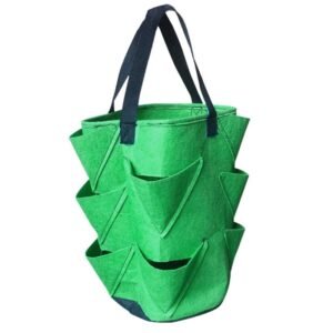 Felt 10 Pockets Non-woven Strawberry Hanging Bag