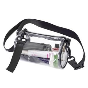 Stadium Approved Transparent Crossbody Cylindric Purse Bag