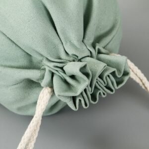 Round Bottom Canvas Drawstring Bag