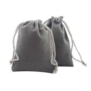 Flocked Fabric Drawstring Bag