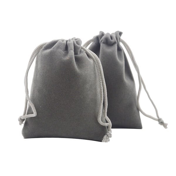 Flocked Fabric Drawstring Bag