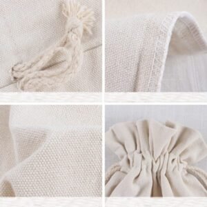 Cotton Canvas Round Drawstring Bag