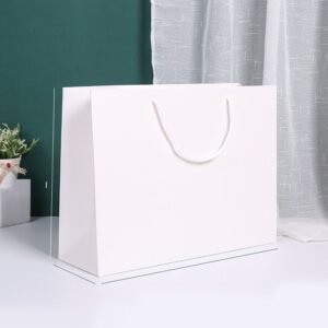 Customized White Card Gift Paper Bags