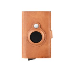 PU Leather Portable Ejector Card Holder