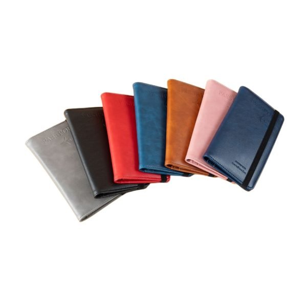 Multicolor Large Capacity PU Travel Waterproof ID and Passport Holder Wallet