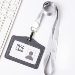 Multicolor Horizontal PU Card Holder  with Lanyard