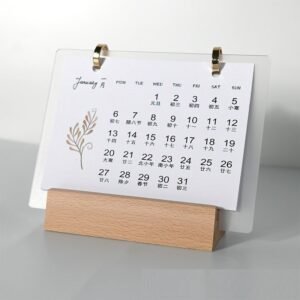 Solid Wood Acrylic Business Calendar