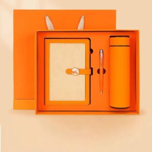 Office Gift Set with Insulated Bottle, Notebook, and Pen