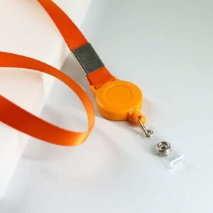 Work Permit Retractable Badge Reel with Lanyard
