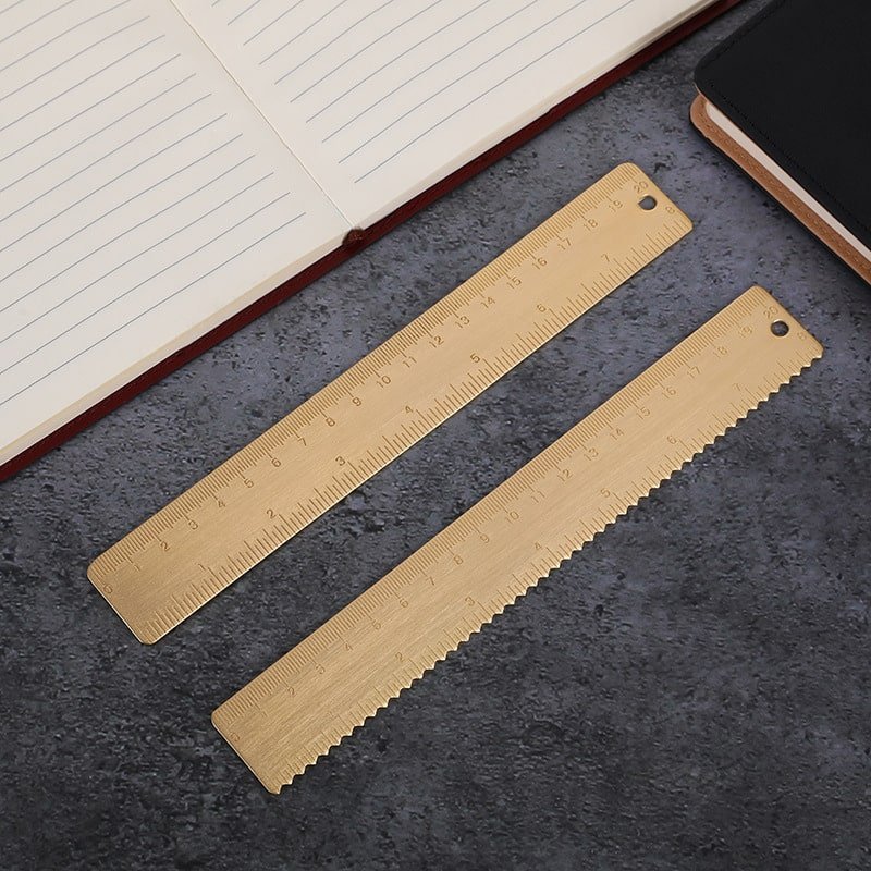 Thickened Vintage Brass Ruler 8 inches