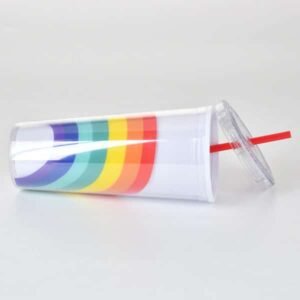Summer Rainbow AS Double Plastic Bottle 24oz
